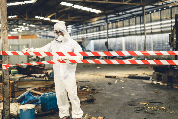 Professional Unattended Death Cleanup technician working in Covington, IN